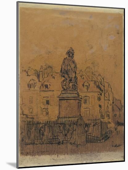 Sketch for 'The Statue of Duquesne, Dieppe'-Walter Richard Sickert-Mounted Giclee Print