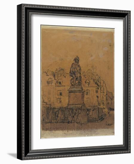 Sketch for 'The Statue of Duquesne, Dieppe'-Walter Richard Sickert-Framed Giclee Print