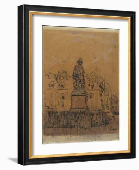 Sketch for 'The Statue of Duquesne, Dieppe'-Walter Richard Sickert-Framed Giclee Print