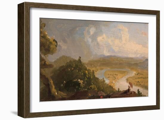 Sketch for View from Mt Holyoke, Northampton, Massachusetts, after a Thunderstorm (The Oxbow), 1836-Thomas Cole-Framed Giclee Print