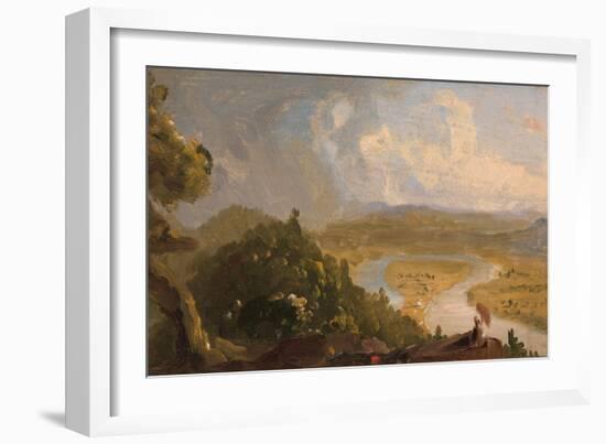 Sketch for View from Mt Holyoke, Northampton, Massachusetts, after a Thunderstorm (The Oxbow), 1836-Thomas Cole-Framed Giclee Print