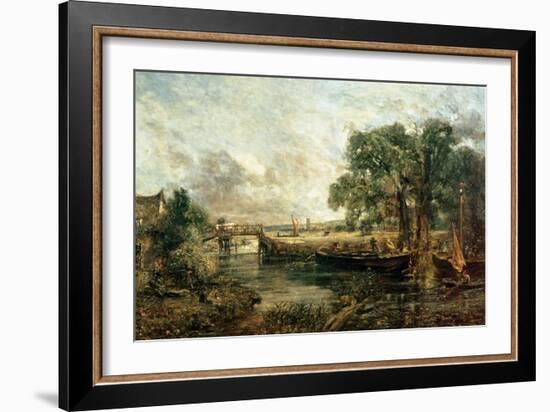 Sketch for 'View on the Stour, Near Dedham' 1821-22-John Constable-Framed Giclee Print