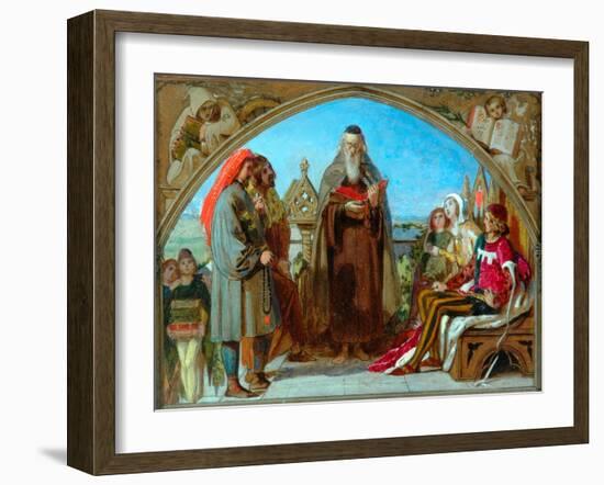 Sketch for 'Wycliffe Reading His Translation', 1847-Ford Madox Brown-Framed Giclee Print