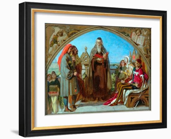 Sketch for 'Wycliffe Reading His Translation', 1847-Ford Madox Brown-Framed Giclee Print