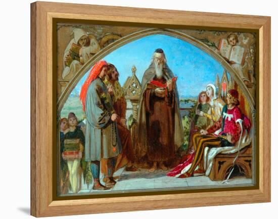 Sketch for 'Wycliffe Reading His Translation', 1847-Ford Madox Brown-Framed Premier Image Canvas