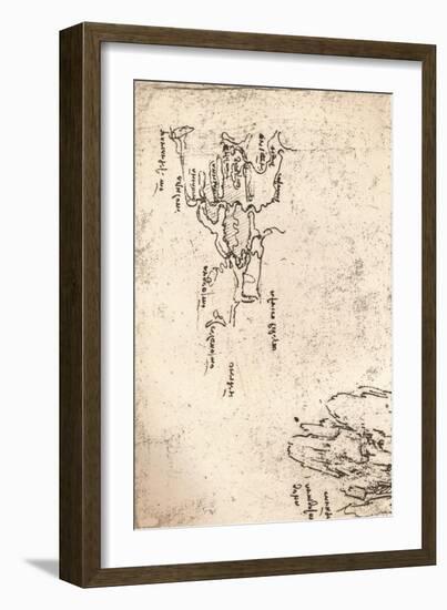 Sketch map of Armenia, c1472-c1519 (1883)-Leonardo Da Vinci-Framed Giclee Print