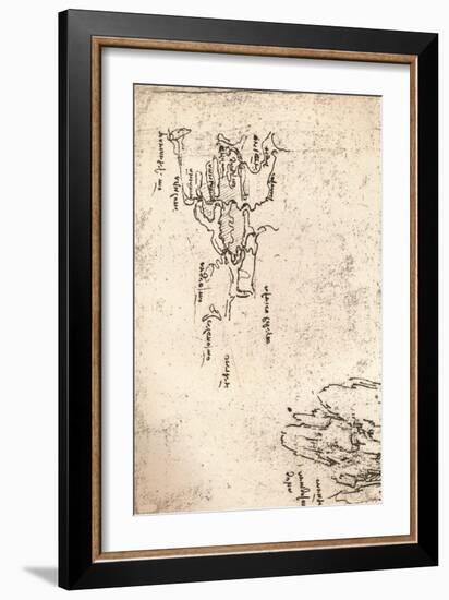 Sketch map of Armenia, c1472-c1519 (1883)-Leonardo Da Vinci-Framed Giclee Print