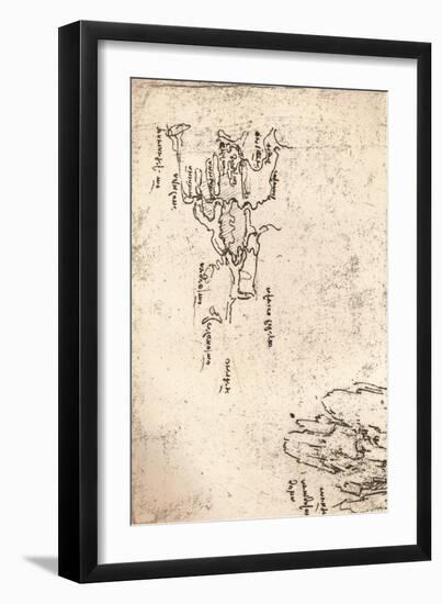 Sketch map of Armenia, c1472-c1519 (1883)-Leonardo Da Vinci-Framed Giclee Print