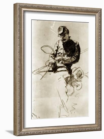 Sketch of a Cavalry Soldier (Civil War)-Winslow Homer-Framed Giclee Print