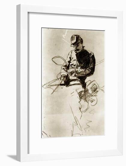 Sketch of a Cavalry Soldier (Civil War)-Winslow Homer-Framed Giclee Print