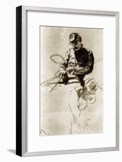 Sketch of a Cavalry Soldier (Civil War)-Winslow Homer-Framed Giclee Print