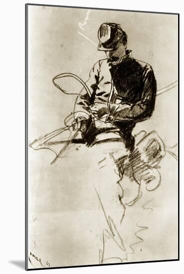 Sketch of a Cavalry Soldier (Civil War)-Winslow Homer-Mounted Giclee Print