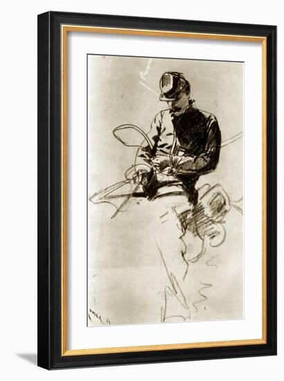 Sketch of a Cavalry Soldier (Civil War)-Winslow Homer-Framed Giclee Print