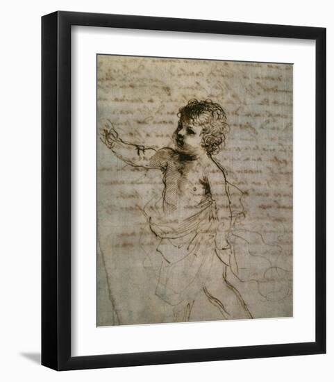 Sketch of a Child-Guercino (Giovanni Francesco Barbieri)-Framed Art Print