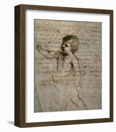 Sketch of a Child-Guercino (Giovanni Francesco Barbieri)-Framed Art Print