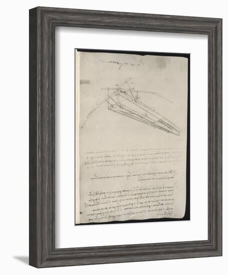 Sketch of a Design for a Flying Machine-Leonardo da Vinci-Framed Photographic Print