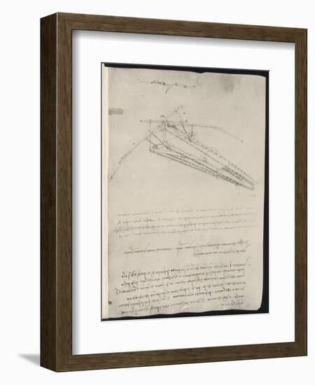 Sketch of a Design for a Flying Machine-Leonardo da Vinci-Framed Photographic Print