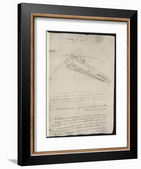 Sketch of a Design for a Flying Machine-Leonardo da Vinci-Framed Photographic Print