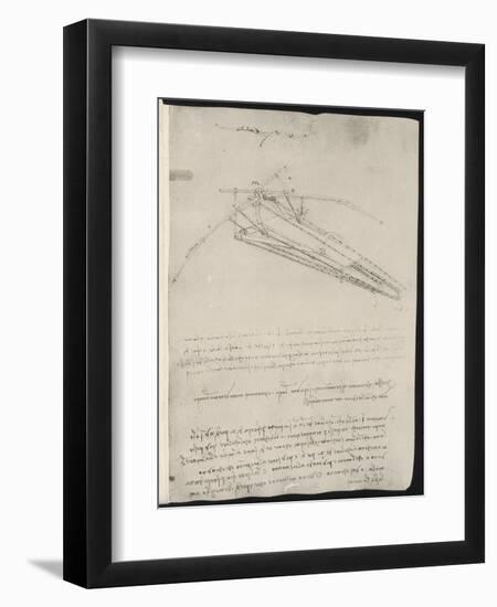 Sketch of a Design for a Flying Machine-Leonardo da Vinci-Framed Photographic Print