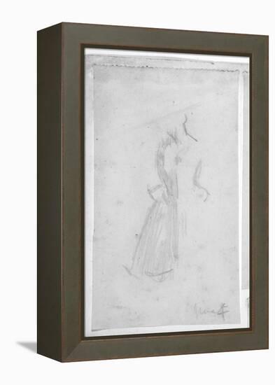 Sketch of a Female Figure, 1888-Walter Richard Sickert-Framed Premier Image Canvas