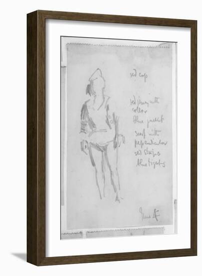 Sketch of a Female Figure, 1888-Walter Richard Sickert-Framed Giclee Print