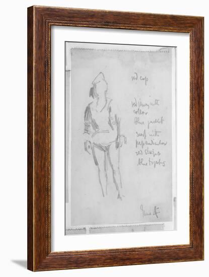 Sketch of a Female Figure, 1888-Walter Richard Sickert-Framed Giclee Print