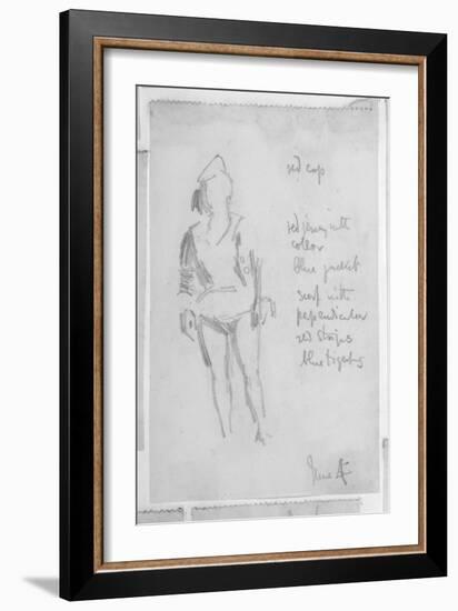 Sketch of a Female Figure, 1888-Walter Richard Sickert-Framed Giclee Print