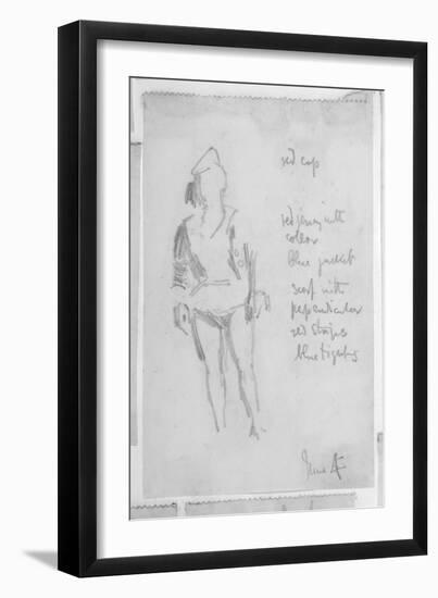 Sketch of a Female Figure, 1888-Walter Richard Sickert-Framed Giclee Print