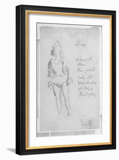 Sketch of a Female Figure, 1888-Walter Richard Sickert-Framed Giclee Print