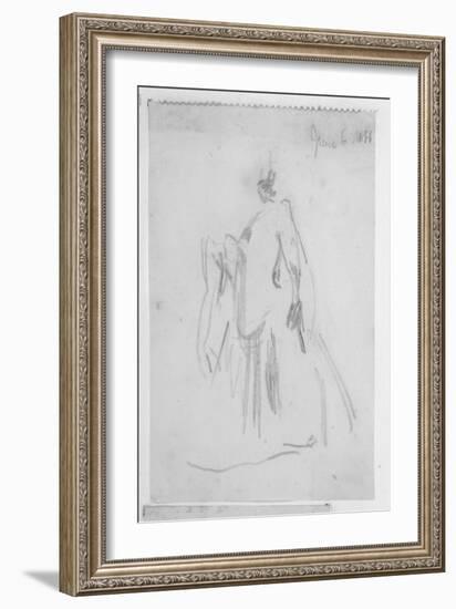 Sketch of a Female Figure, 1888-Walter Richard Sickert-Framed Giclee Print