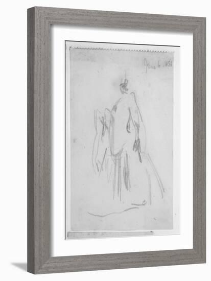 Sketch of a Female Figure, 1888-Walter Richard Sickert-Framed Giclee Print