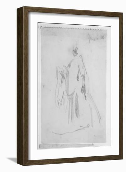 Sketch of a Female Figure, 1888-Walter Richard Sickert-Framed Giclee Print