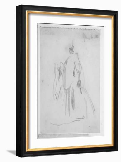 Sketch of a Female Figure, 1888-Walter Richard Sickert-Framed Giclee Print