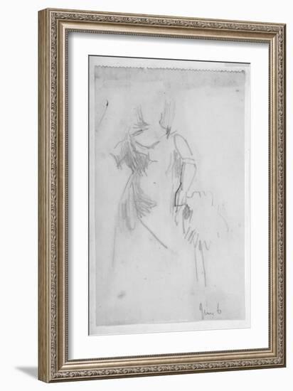 Sketch of a Female Figure, 1888-Walter Richard Sickert-Framed Giclee Print