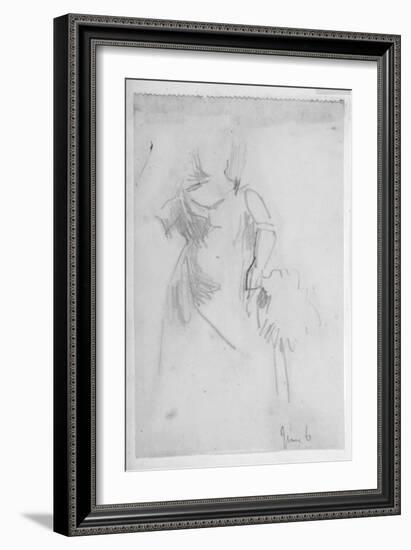 Sketch of a Female Figure, 1888-Walter Richard Sickert-Framed Giclee Print