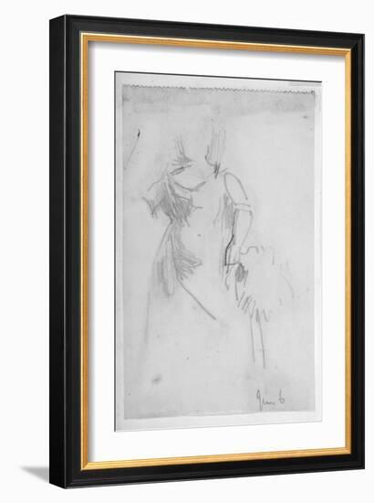 Sketch of a Female Figure, 1888-Walter Richard Sickert-Framed Giclee Print