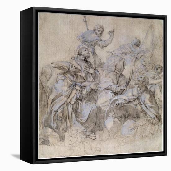 Sketch of a Fresco for the Santa Maria Del Popolo Church in Rome-Carlo Maratta-Framed Premier Image Canvas