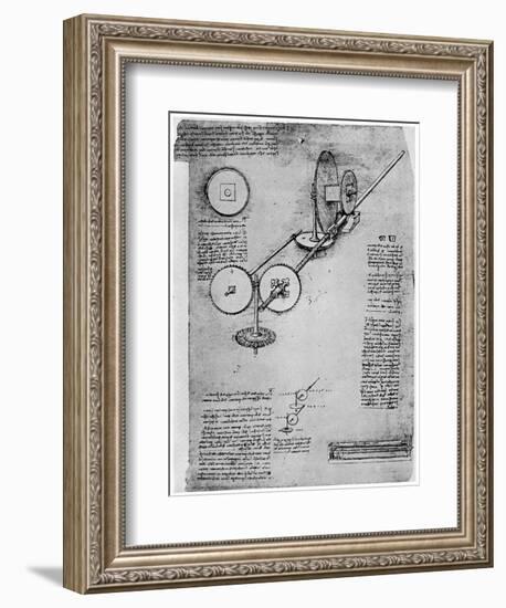 Sketch of a Rolling Mill, C1500-1510-Leonardo da Vinci-Framed Giclee Print