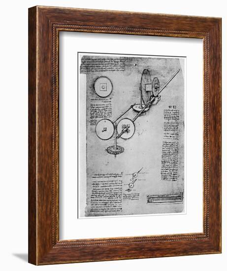 Sketch of a Rolling Mill, C1500-1510-Leonardo da Vinci-Framed Giclee Print