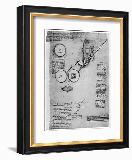 Sketch of a Rolling Mill, C1500-1510-Leonardo da Vinci-Framed Giclee Print