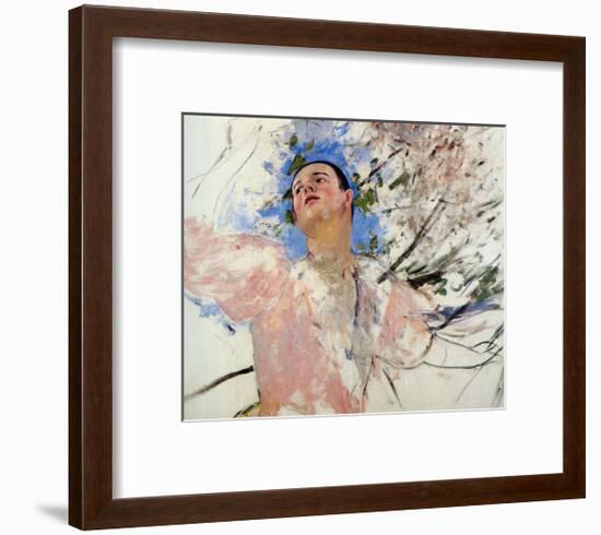 Sketch of a Young Woman Picking Fruit-Mary Cassatt-Framed Giclee Print