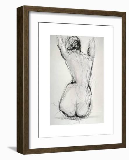 Sketch of a Young Woman's Back-isaxar-Framed Photographic Print