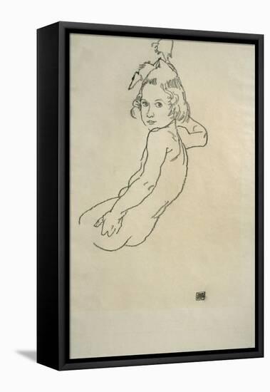 Sketch of Child, 1917-Egon Schiele-Framed Premier Image Canvas