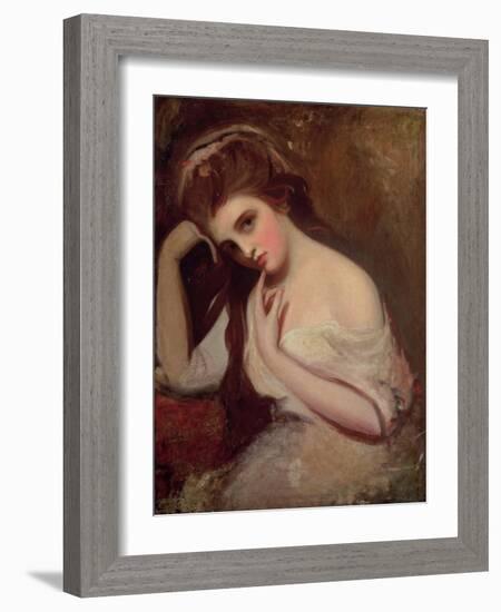 Sketch of Emma Hamilton (1761-1815), 1782-84-George Romney-Framed Giclee Print