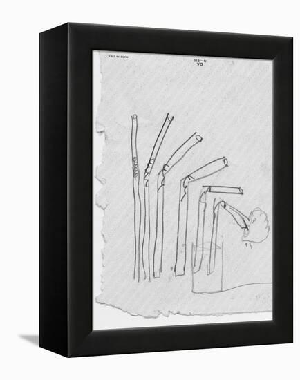 Sketch of Flexible Straw, circa late 1930s; Archives Center, NMAH-null-Framed Stretched Canvas