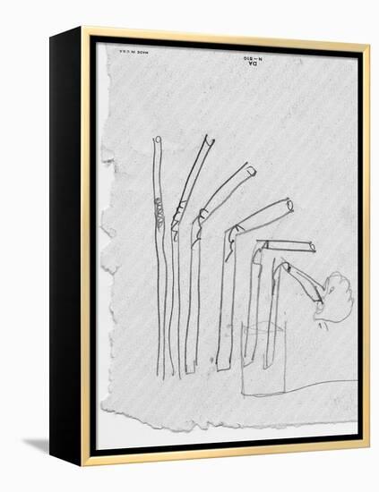 Sketch of Flexible Straw, circa late 1930s; Archives Center, NMAH-null-Framed Stretched Canvas