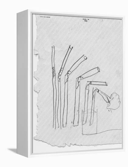 Sketch of Flexible Straw, circa late 1930s; Archives Center, NMAH-null-Framed Stretched Canvas