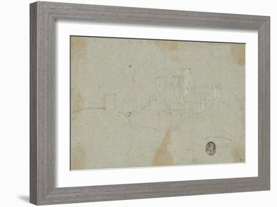 Sketch of Fortress on Hill-Richard Wilson-Framed Giclee Print