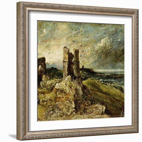 Sketch of Hadleigh Castle (Recto) (Oil on Millboard)-John Constable-Framed Giclee Print