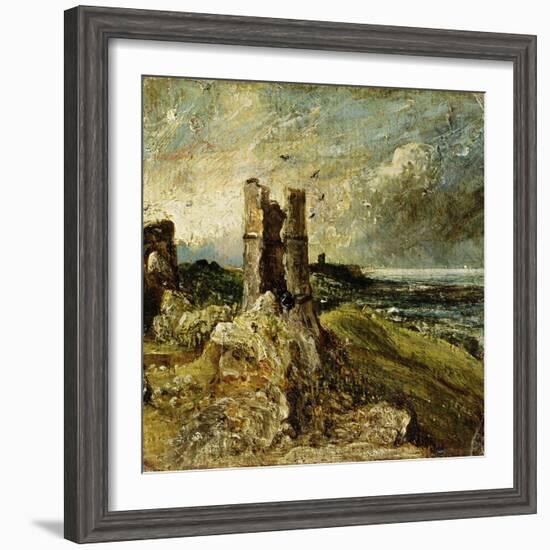 Sketch of Hadleigh Castle (Recto) (Oil on Millboard)-John Constable-Framed Giclee Print